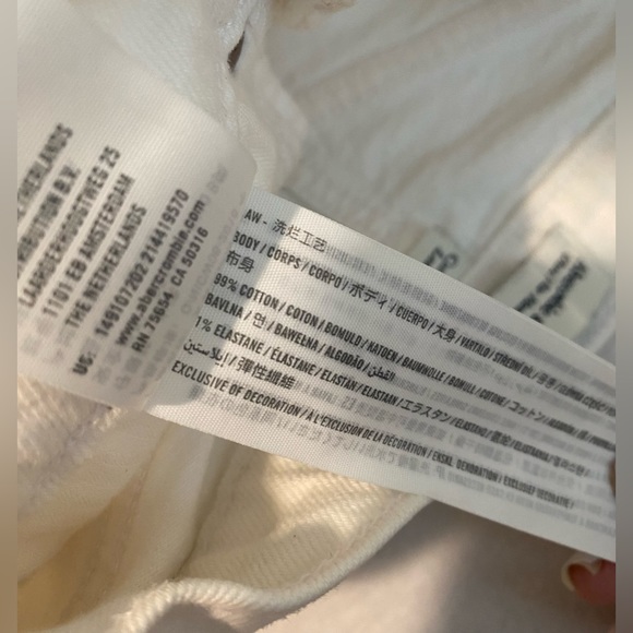 EUC Abercrombie & Fitch High Rise Mom Shorts 00/24 Curve Love White - Picture 2 of 3